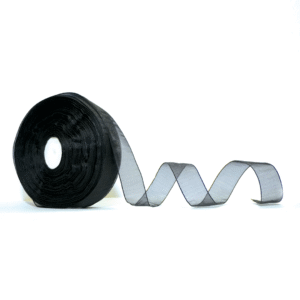 Black | Organza Ribbon | 1 inch | 100 MTR