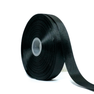 Black | Grosgrain Ribbon | 1" | 0.75" | 0.5" | 0.25"