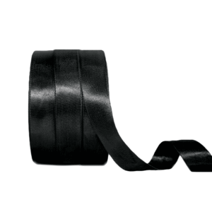 Black | Satin Ribbon | 1" | 0.5" | 0.75"
