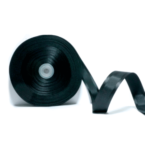 Black | Satin - Grosgrain - Satin | 1 inch | 91 MTR