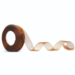 Brown | Organza Ribbon | 1 inch | 50 MTR