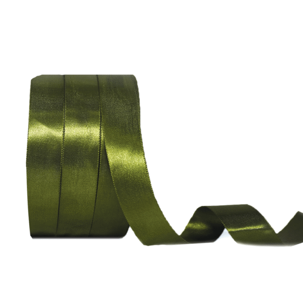 Olive Green | Satin Ribbon | 1" | 0.75" | 0.5"