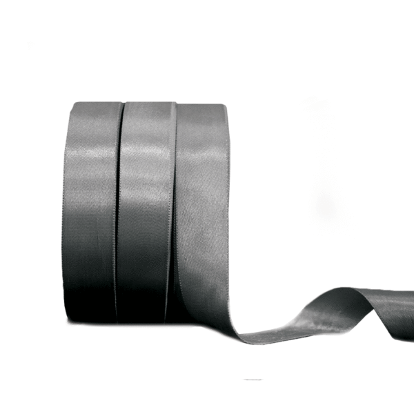 Chrome Grey | Satin Ribbon | 1" | 0.75" | 0.5"