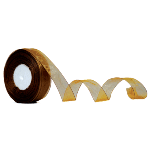Golden Brown | Organza Ribbon | 1 inch | 50 MTR
