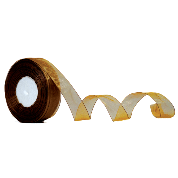 Golden Brown | Organza Ribbon | 1 inch | 50 MTR