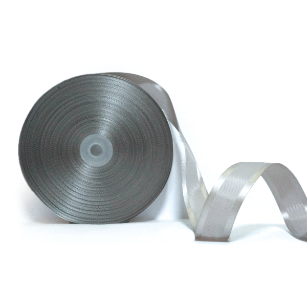 Grey | Satin - Grosgrain - Satin | 1 inch | 91 MTR