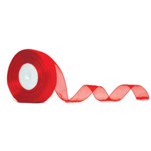 Red | Organza Ribbon | 1 inch | 50 MTR