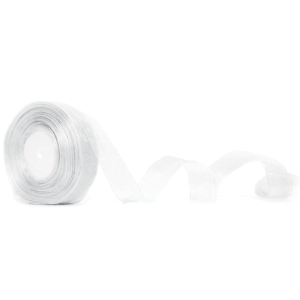 White | Organza Ribbon | 1 inch | 100 MTR