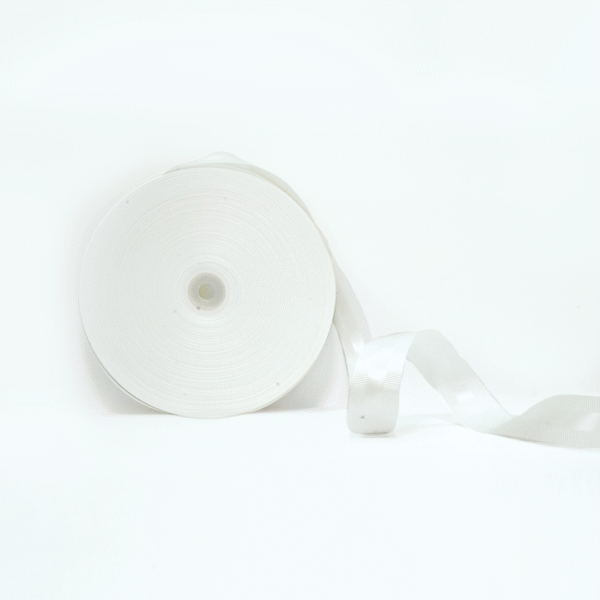 White | Grosgrain-Satin-Grosgrain | 1 inch | 91 MTR